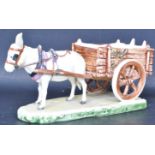 19TH CENTURY CONTINENTAL PORCELAIN DONKEY & CART