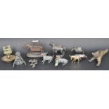 COLLECTION OF VINTAGE 20TH CENTURY METAL ANIMAL FIGURINES