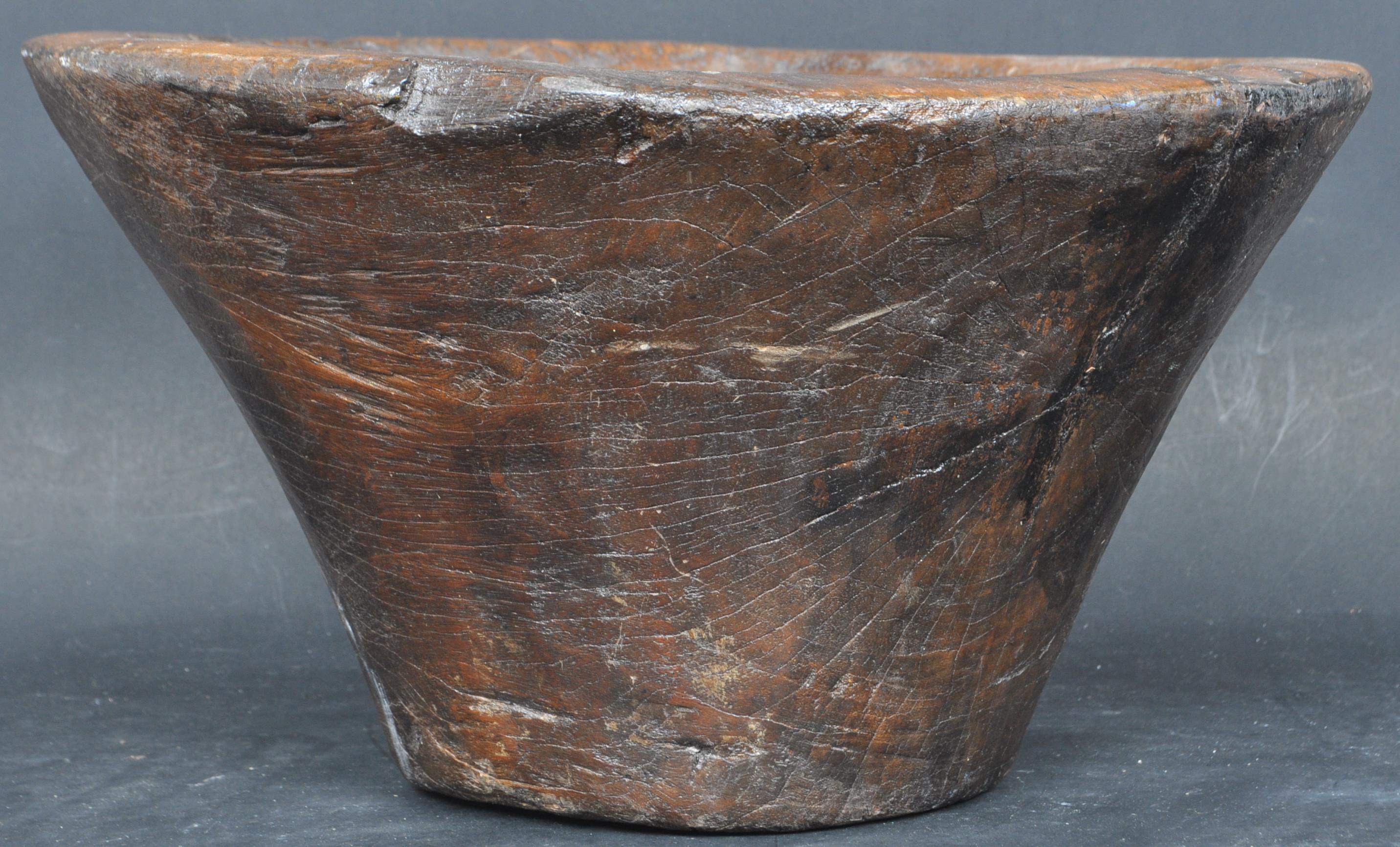 LARGE EARLY 20TH CENTURY CARVED WOODEN BOWL