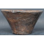 LARGE EARLY 20TH CENTURY CARVED WOODEN BOWL