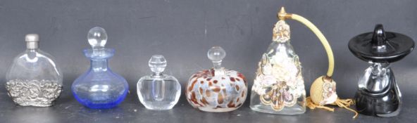 COLLECTION OF VINTAGE 20TH CENTURY GLASS PERFUME BOTTLES