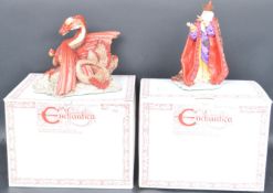 ENCHANTICA WINTER WAXIFRADE WIZARD & SNARLGARD DRAGON FANTASY FIGURES