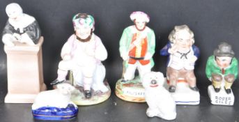 COLLECTION OF 19TH CENTURY PEARLWARE STAFFORDSHIRE CERAMIC FIGURINES