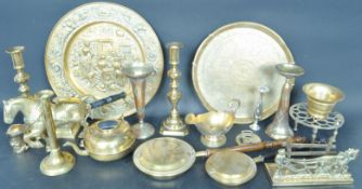 LARGE COLLECTION OF VINTAGE 20TH CENTURY BRASS ITEMS