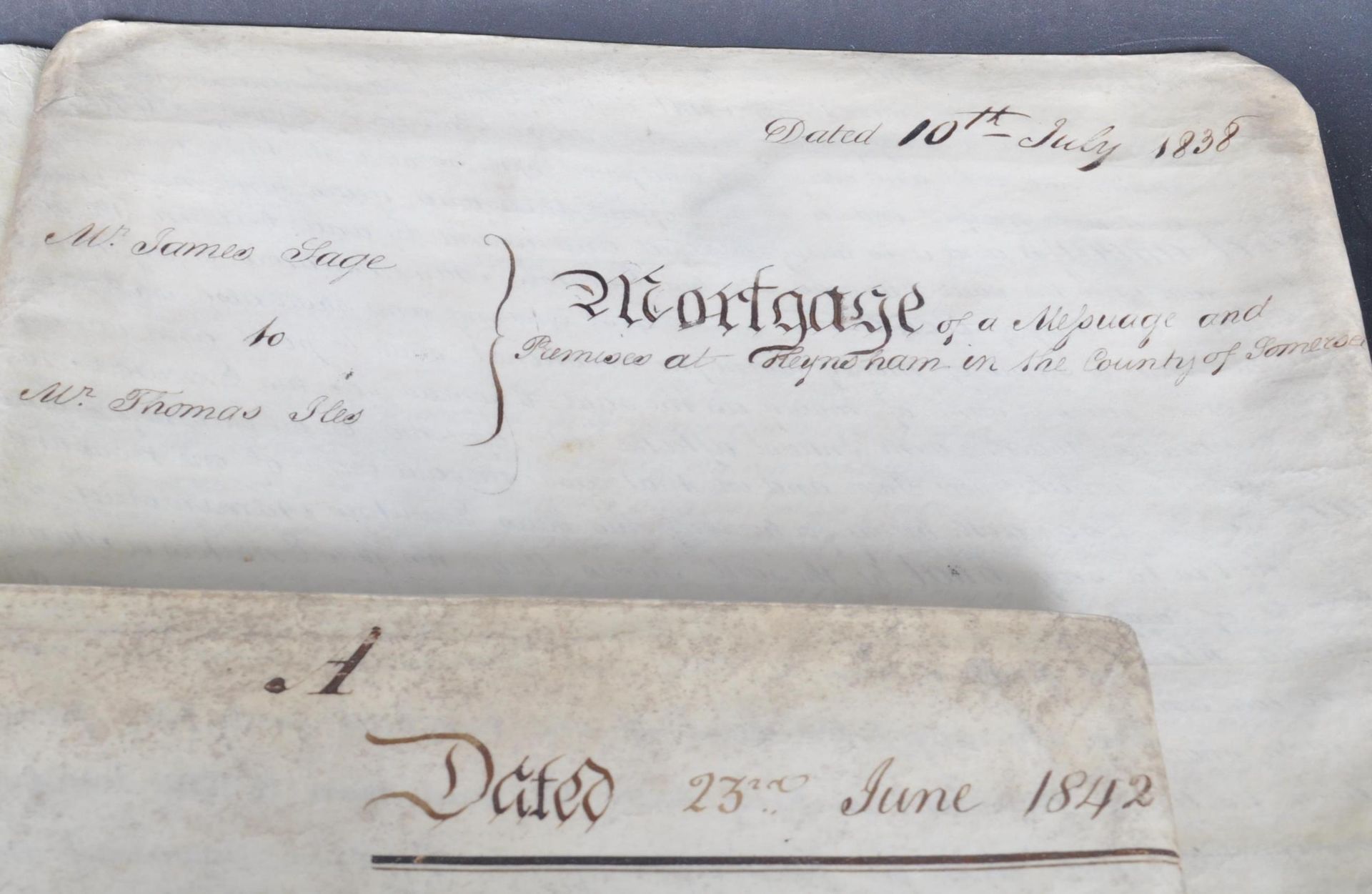 COLLECTION OF 18TH & 19TH CENTURY INDENTURES & DOCUMENTS - Image 5 of 9