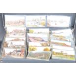LARGE CASED COLLECTION OF 600-800 POSTCARDS IN CASE