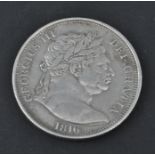 GEORGE III SILVER HALF CROWN COIN - DATED 1816