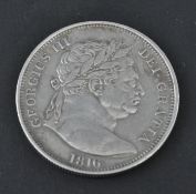 GEORGE III SILVER HALF CROWN COIN - DATED 1816