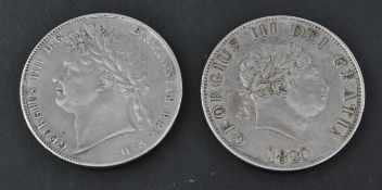 TWO GEORGE III SILVER HALF CROWN COINS