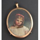 LATE VICTORIAN 19TH CENTURY HAND PAINTED MINIATURE