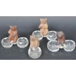 COLLECTION OF GERMAN BLACK FOREST BEAR TABLE SALTS