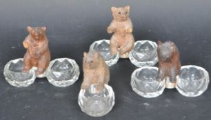 COLLECTION OF GERMAN BLACK FOREST BEAR TABLE SALTS