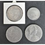 ASSORTMENT OF SILVER COINS INCLUDING GEORGE IIII & LATER