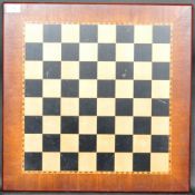 VINTAGE 20TH CENTURY HARDWOOD CHESS BOARD