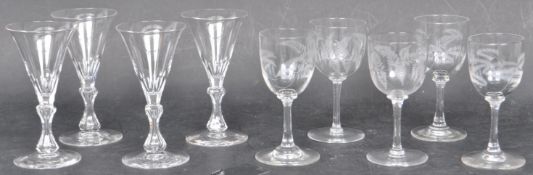 COLLECTION OF 19TH CENTURY VICTORIAN SHERRY GLASSES
