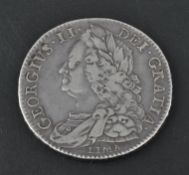 18TH CENTURY GEORGE II SILVER HALF CROWN COIN - 1746