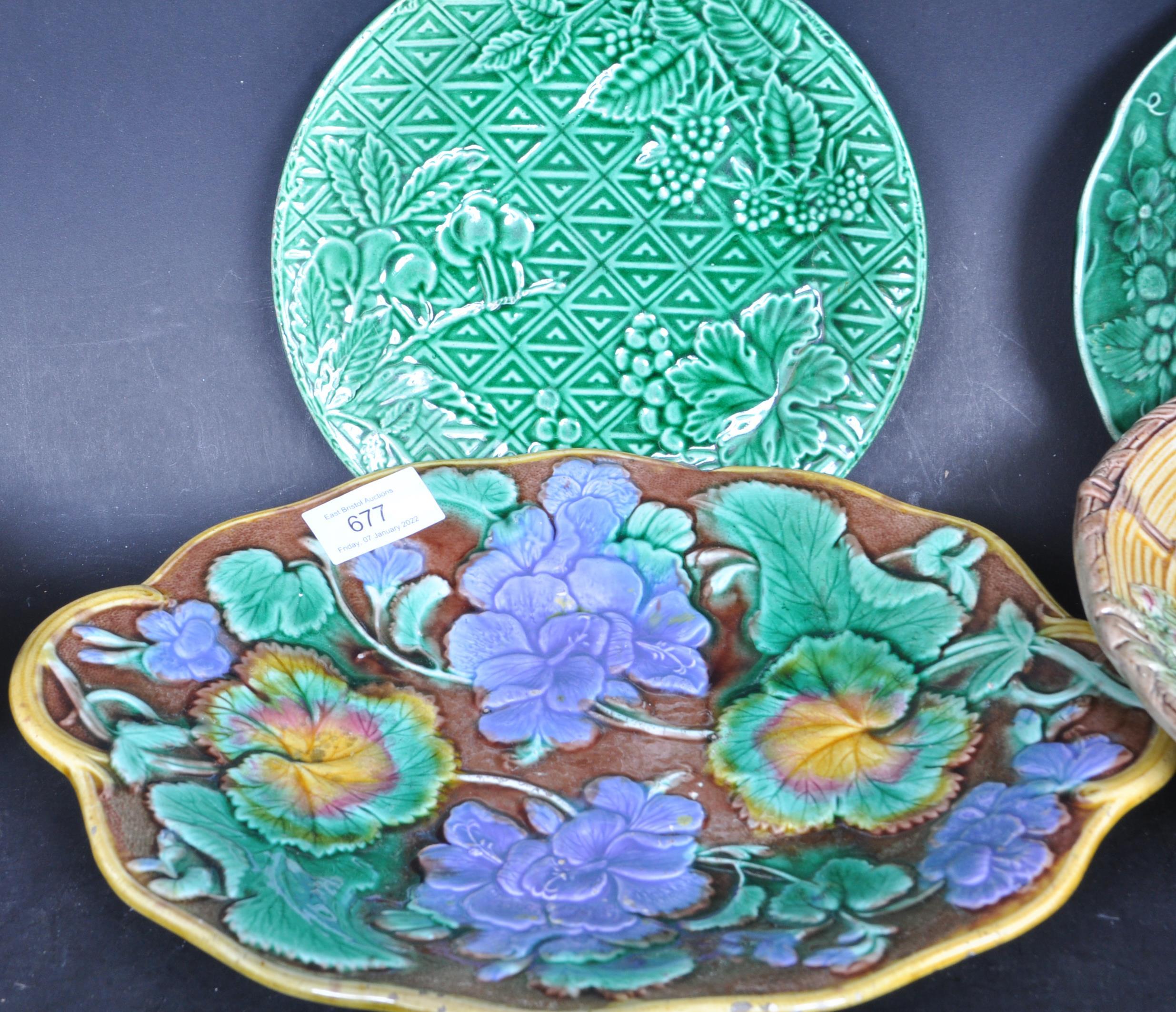 COLLECTION OF VICTORIAN MAJOLICA CERAMICS - Image 6 of 13