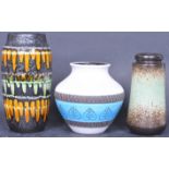 THREE MID 20TH CENTURY WEST GERMAN VASES