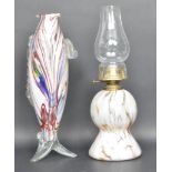 1970’S MURANO FISH AND OIL LAMP