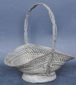 EARLY 20TH CENTURY WOVEN METAL BASKET