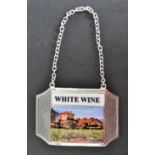 SILVER PLATE WHITE WINE DECANTER LABEL