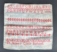 19TH CENTURY VICTORIAN BRISTOL GIRLS SCHOOL EMBROIDERY