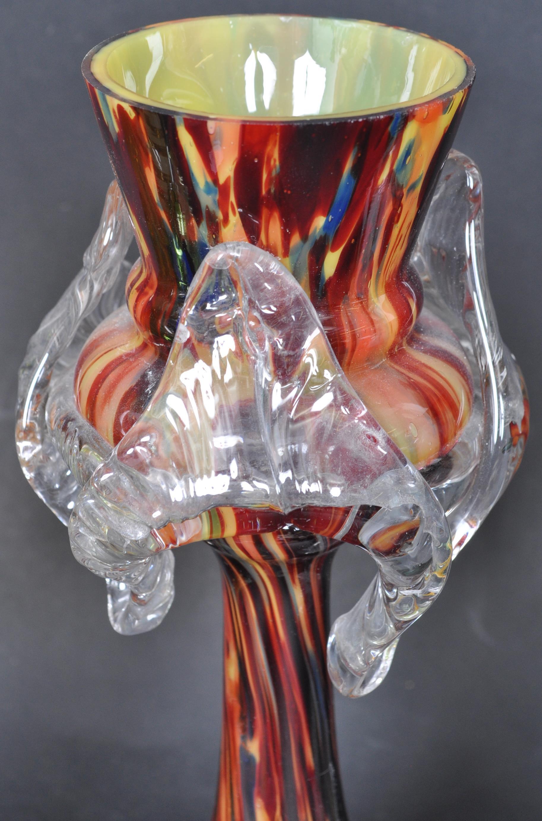 SET OF 4 STUDIO ART GLASS JACK IN THE PULPIT VASES - Image 2 of 8