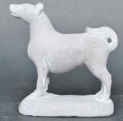 20TH CENTURY INUIT HAND CARVED SOAPSTONE DOG FIGURE