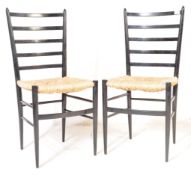 TWO MID 20TH CENTURY DINING CHAIRS IN THE MANNER OF GIO PONTI
