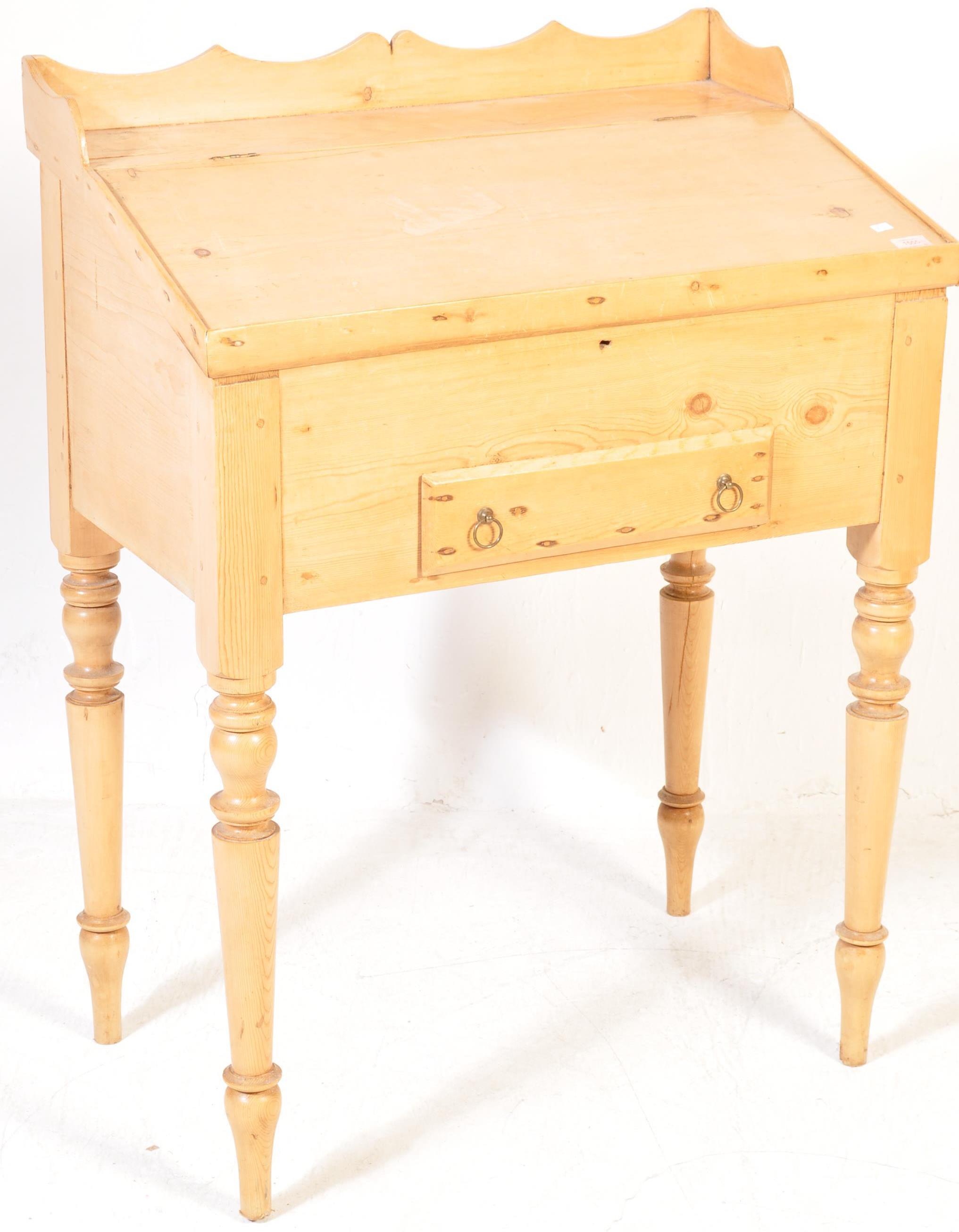 19TH CENTURY FRENCH PINE VICTORIAN BUREAU DESK - Image 2 of 6