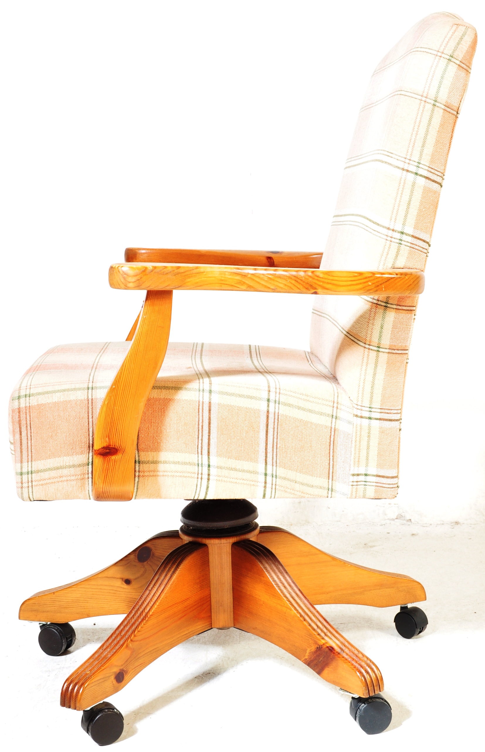 CONTEMPORARY PINE CAPTAINS SWIVEL CHAIR - Image 6 of 7