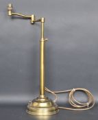 20TH CENTURY VINTAGE ARTICULATED BRASS LAMP / DESK LIGHT