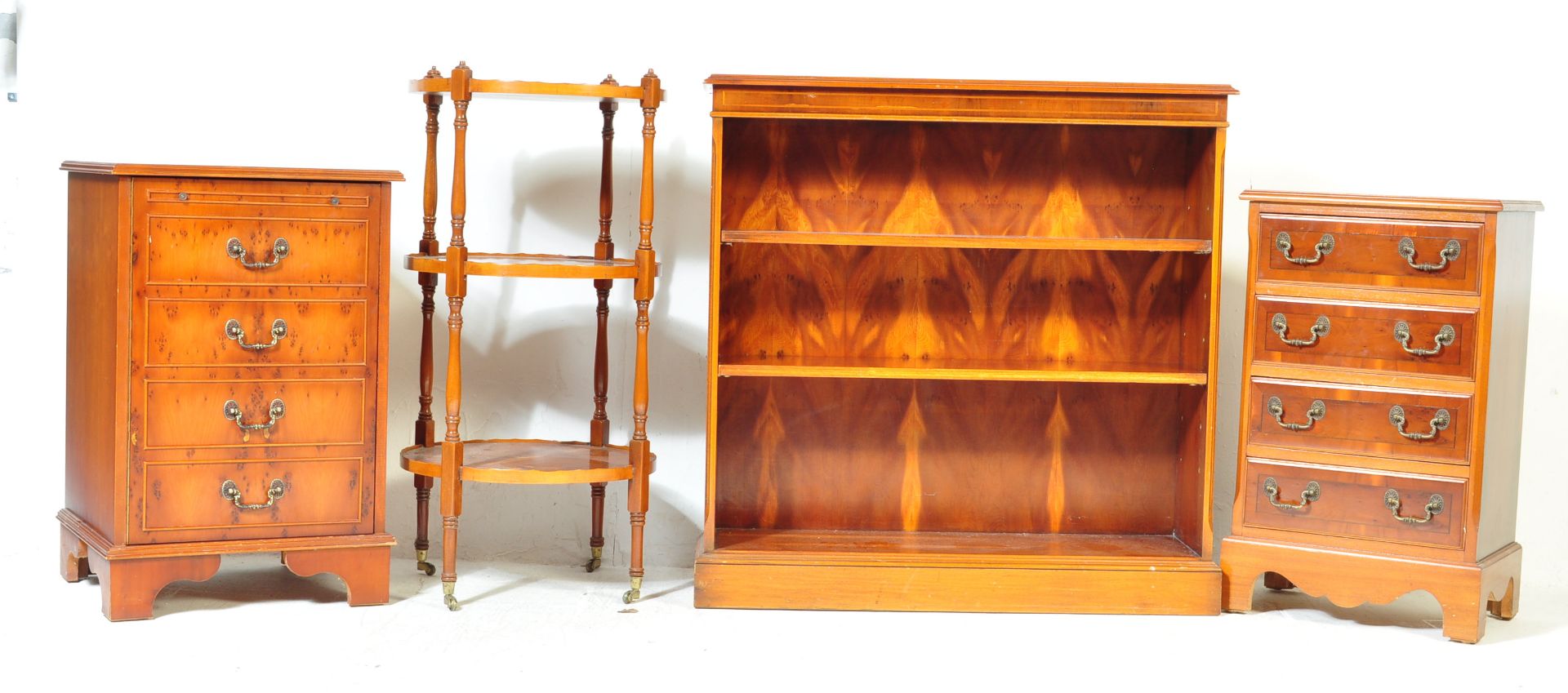 COLLECTION OF YEW WOOD REGENCY FURNITURE