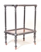 19TH CENTURY VICTORIAN TWO TIER BUTLERS SERVING TROLLEY