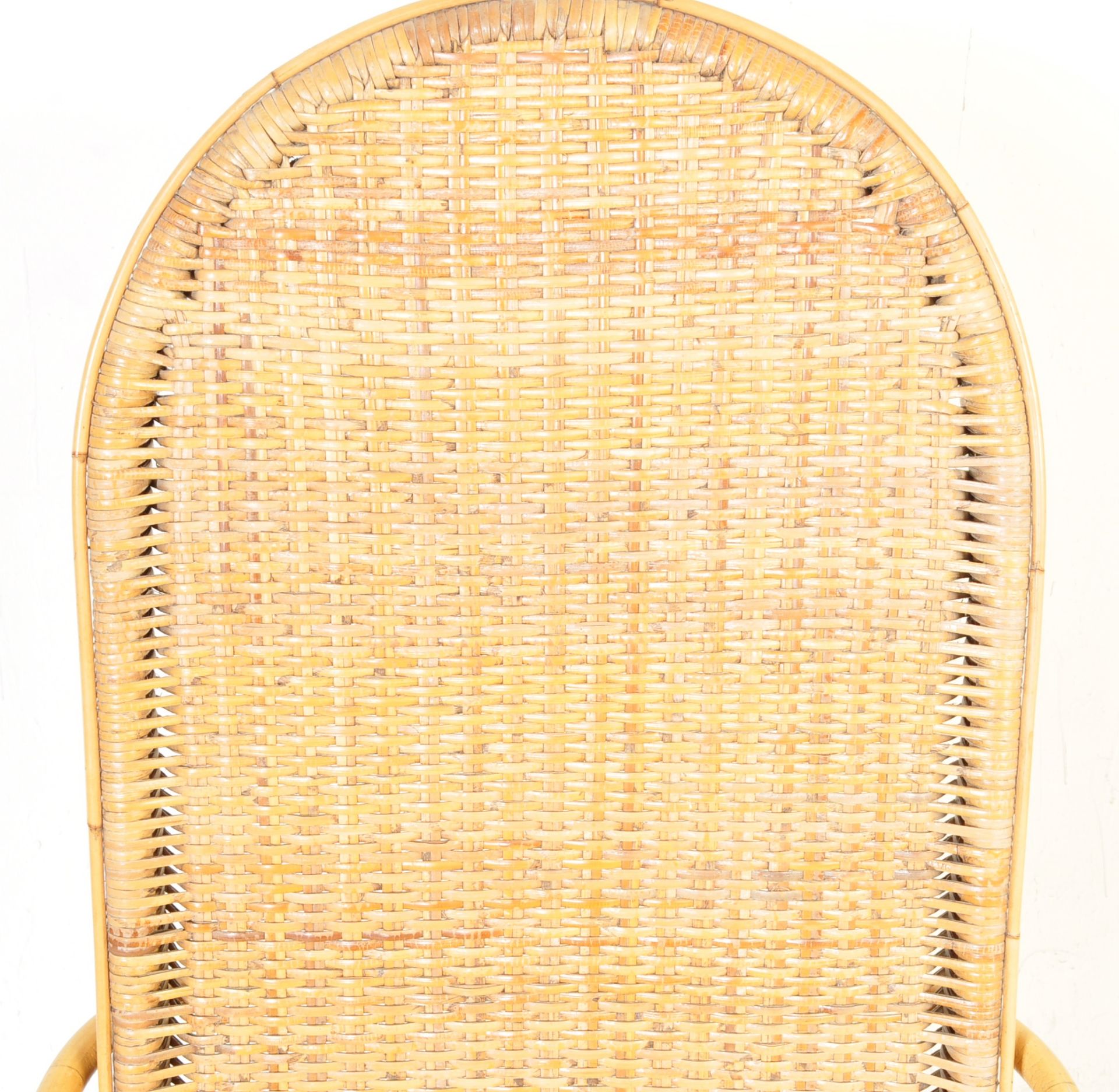 MANNER OF FRANCO ALBINI BAMBOO ARMCHAIR & OTTOMAN - Image 3 of 6