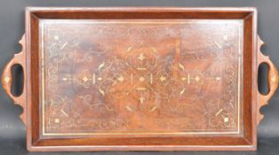 EARLY 20TH CENTURY ANGLO COLONIAL TEAK TRAY
