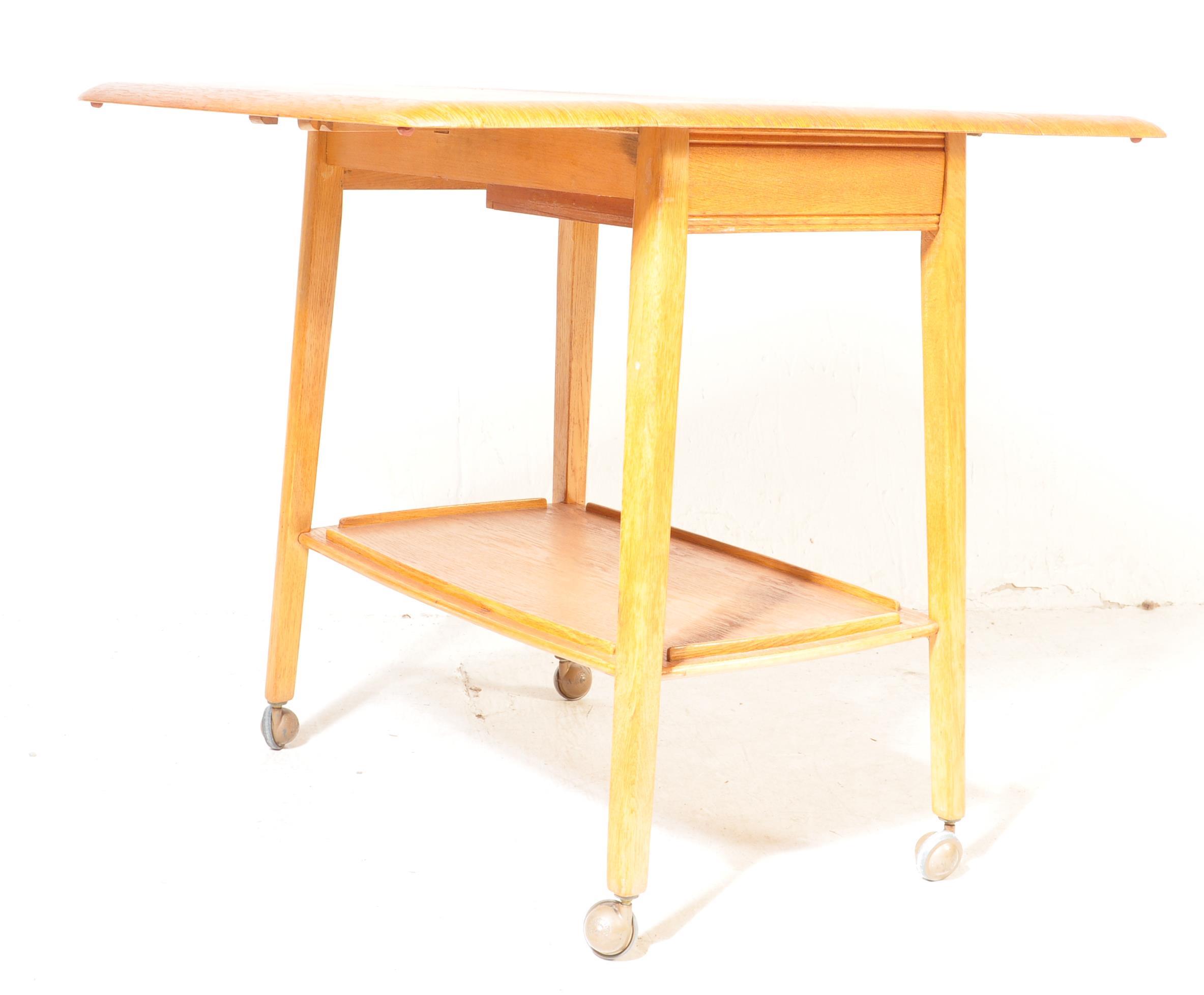 MID 20TH CENTURY TEAK WOOD SERVING TROLLEY - Image 2 of 7