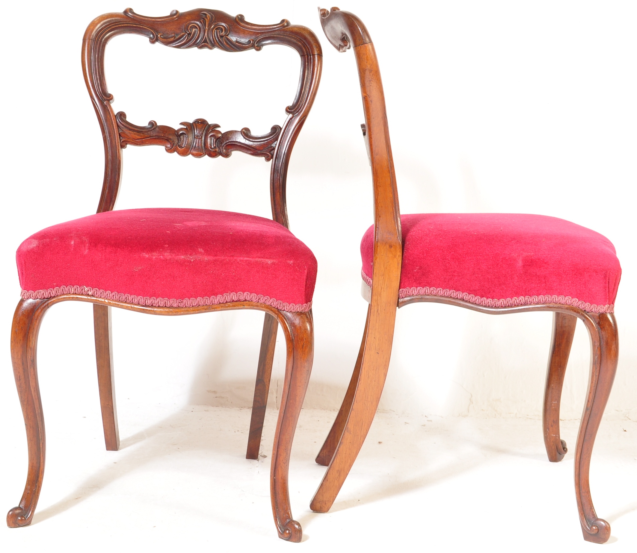 19TH CENTURY MAHOGANY BALLOON BACK DINING CHAIRS - Image 5 of 6