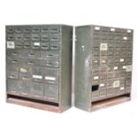 PAIR OF RETRO VINTAGE INDUSTRIAL FACTORY DRAWERS