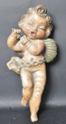 20TH CENTURY ARCHITECTURAL PAINTED FAUX WOOD PUTTI
