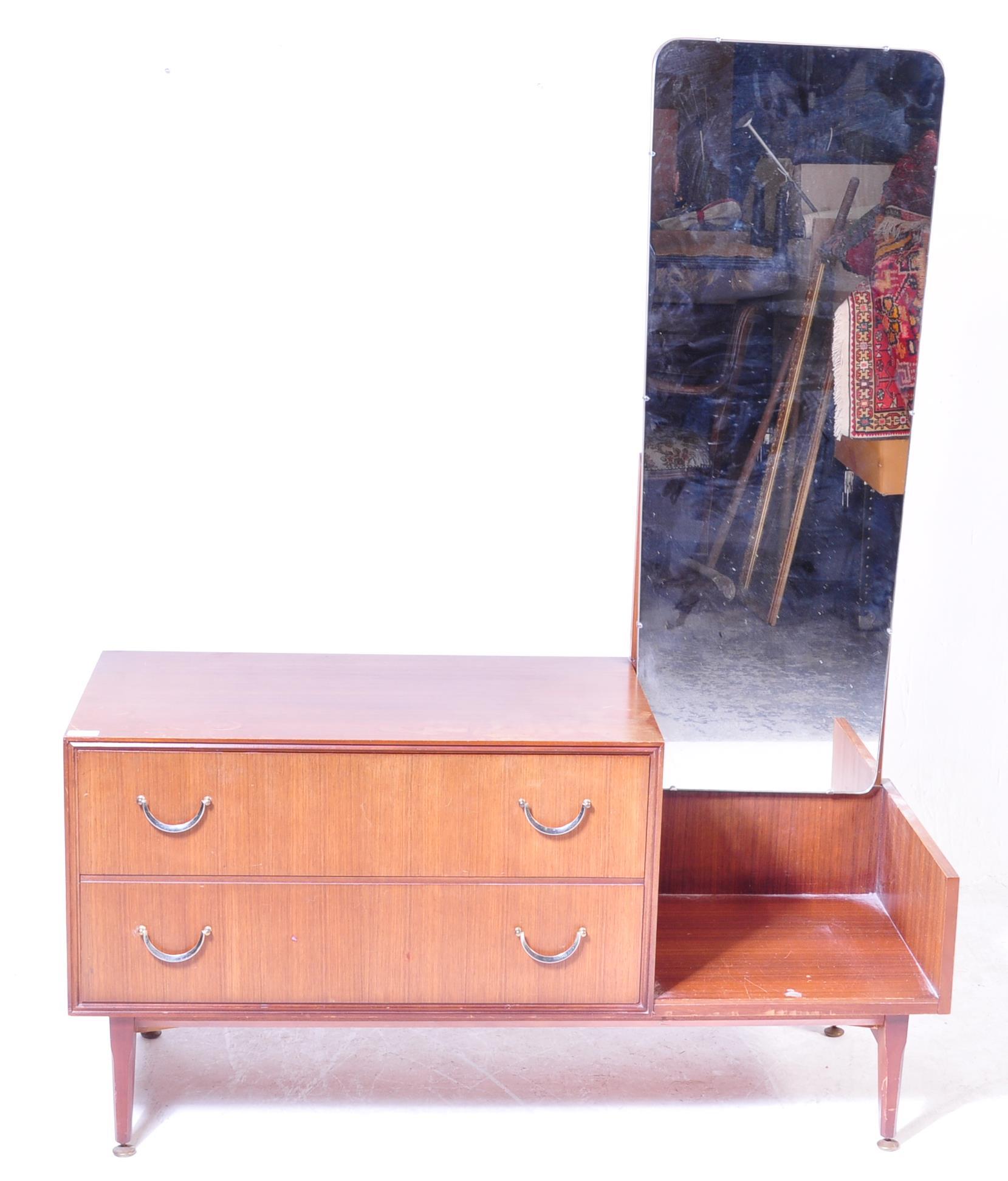 MID CENTURY TEAK WOOD DRESSING TABLE CHEST BY MEREDEW - Image 2 of 7
