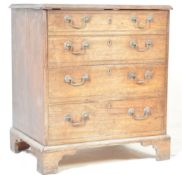19TH CENTURY GEORGE III OAK FAUX BACHELOR CHEST COMMODE