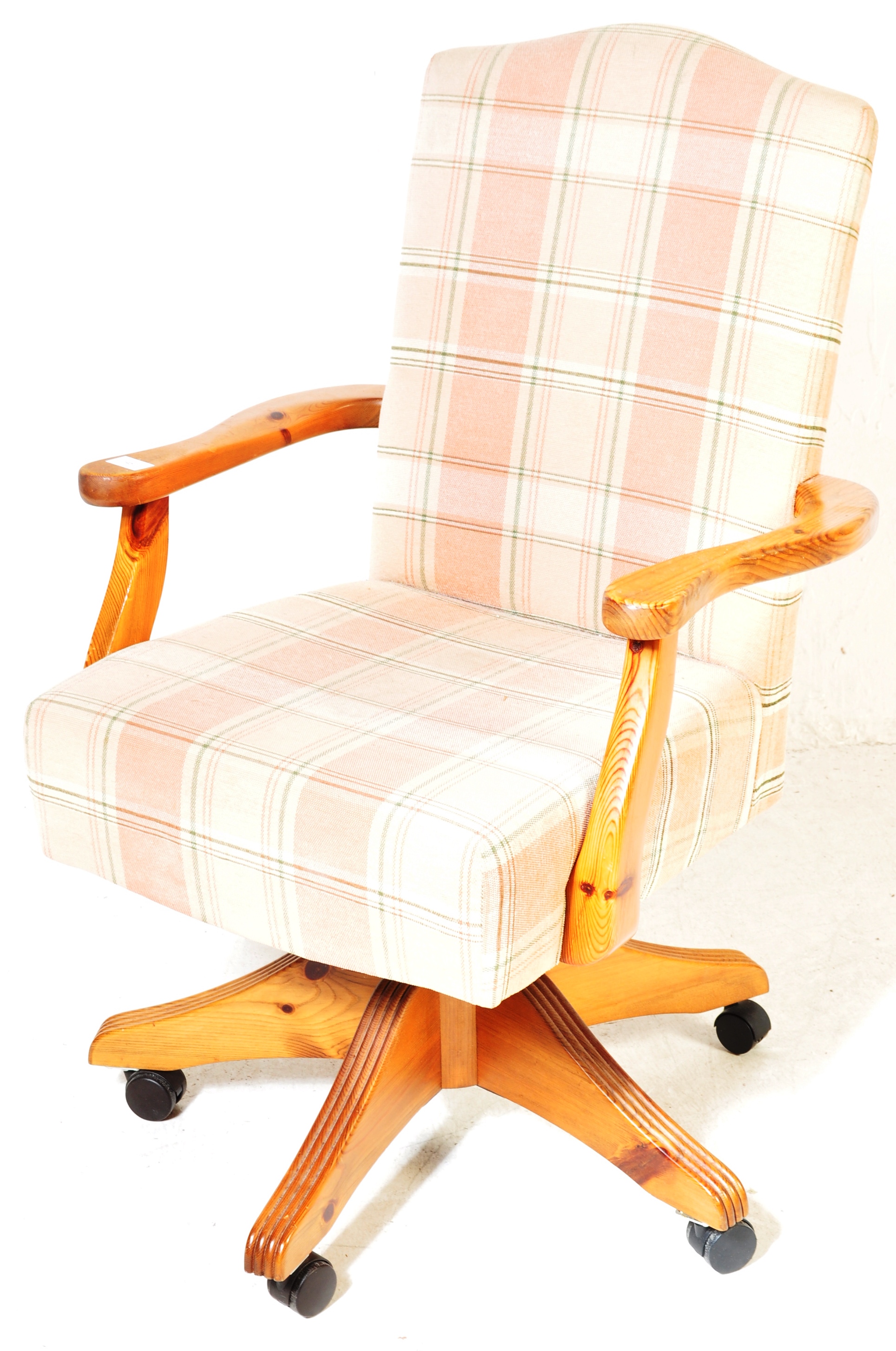 CONTEMPORARY PINE CAPTAINS SWIVEL CHAIR - Image 2 of 7