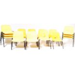 SET OF VINTAGE RETRO 20TH CENTURY METAL AND PLASTIC CHILDREN CHAIRS