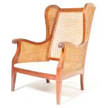 VINTAGE 20TH CENTURY WINGBACK BERGERE ARMCHAIR