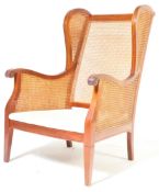 VINTAGE 20TH CENTURY WINGBACK BERGERE ARMCHAIR