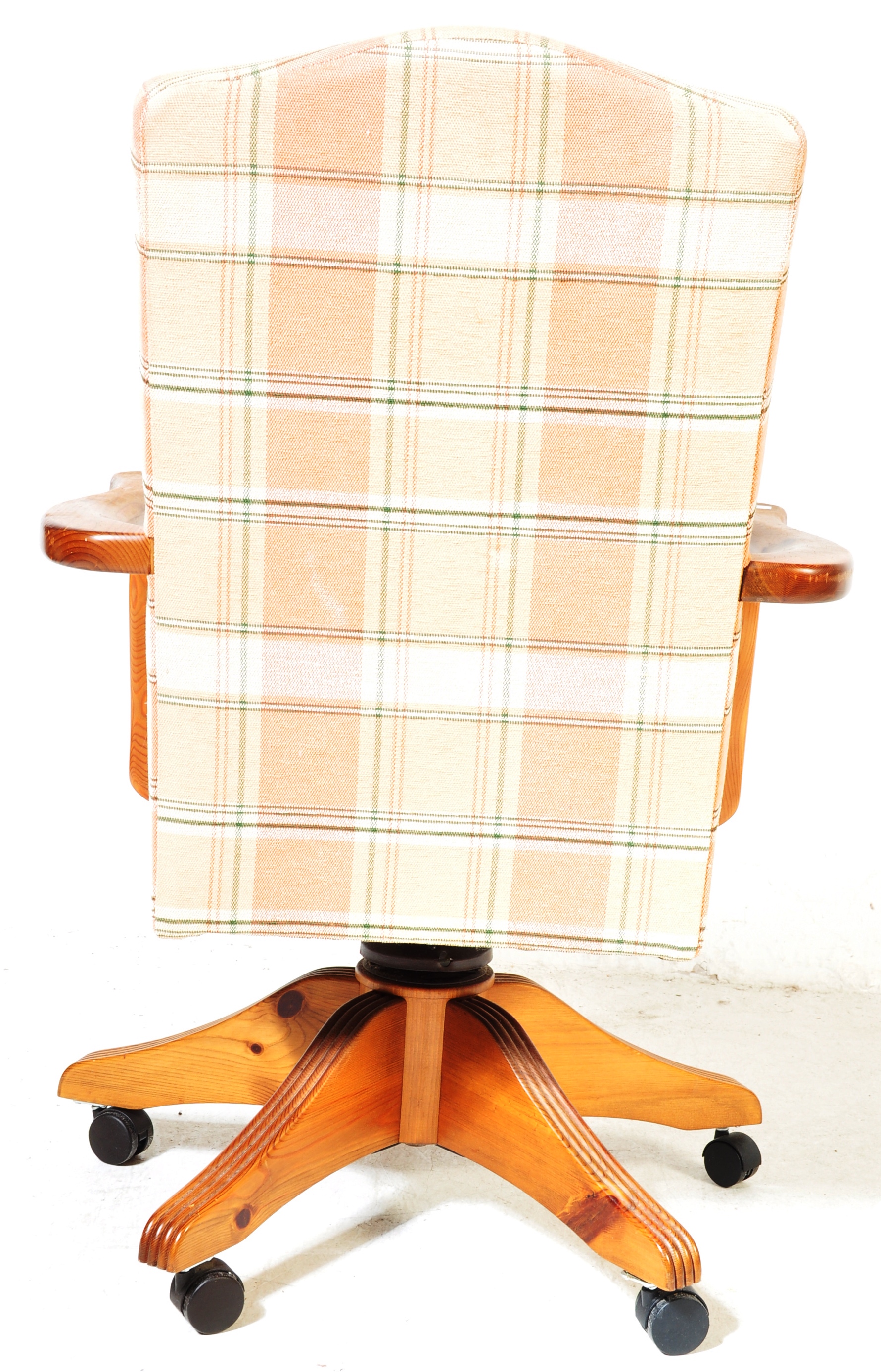 CONTEMPORARY PINE CAPTAINS SWIVEL CHAIR - Image 7 of 7