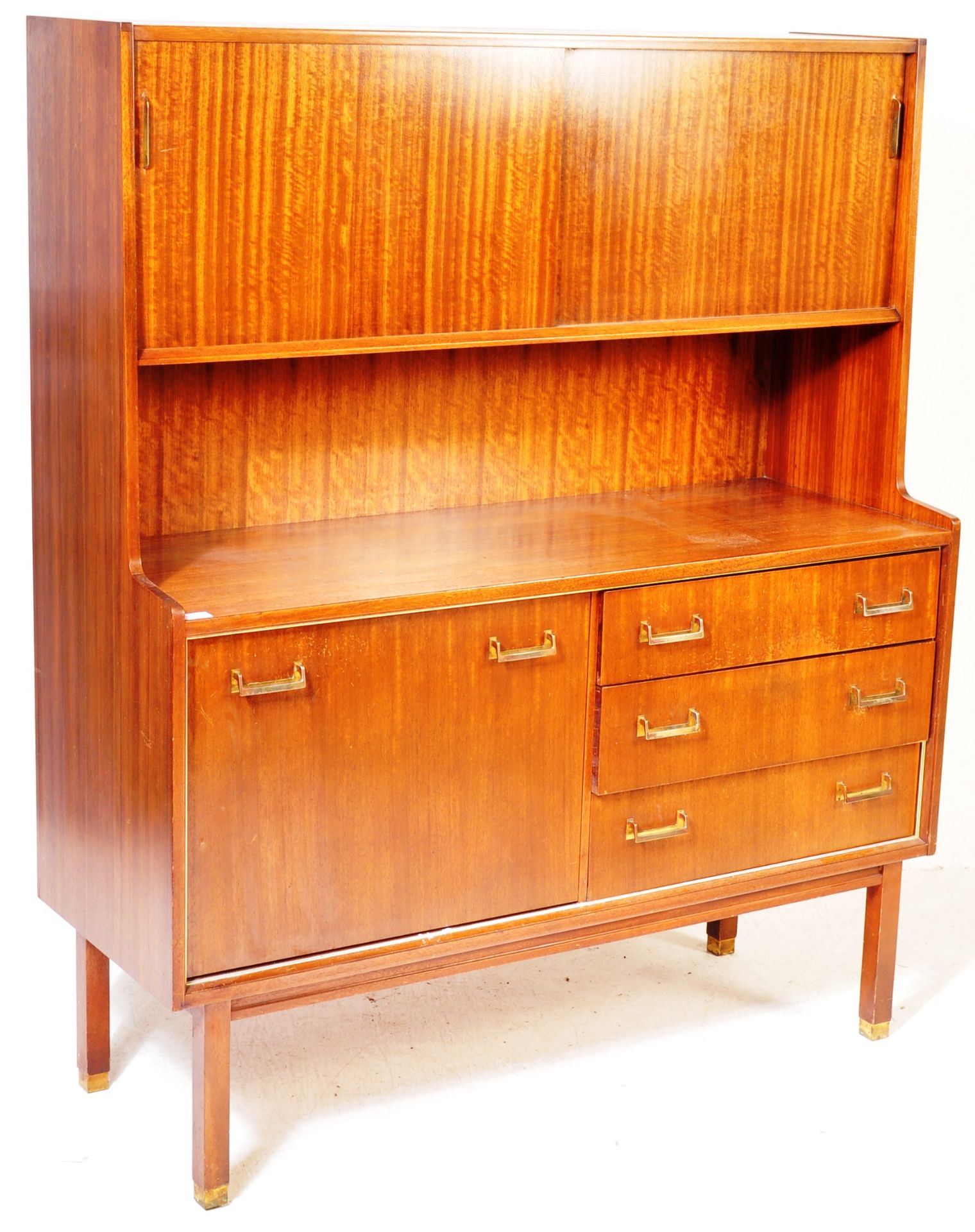 G PLAN TEAK WOOD UPRIGHT HIGHBOARD CREDENZA SIDEBOARD - Image 2 of 10