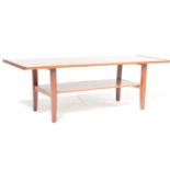 MID CENTURY TEAK WOOD LONG JOHN COFFEE OCCASIONAL TABLE