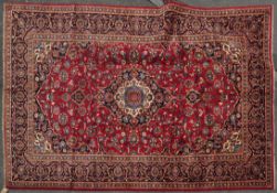 WOOL ON COTTON PERSIAN ISLAMIC KASHAN RUG / CARPET